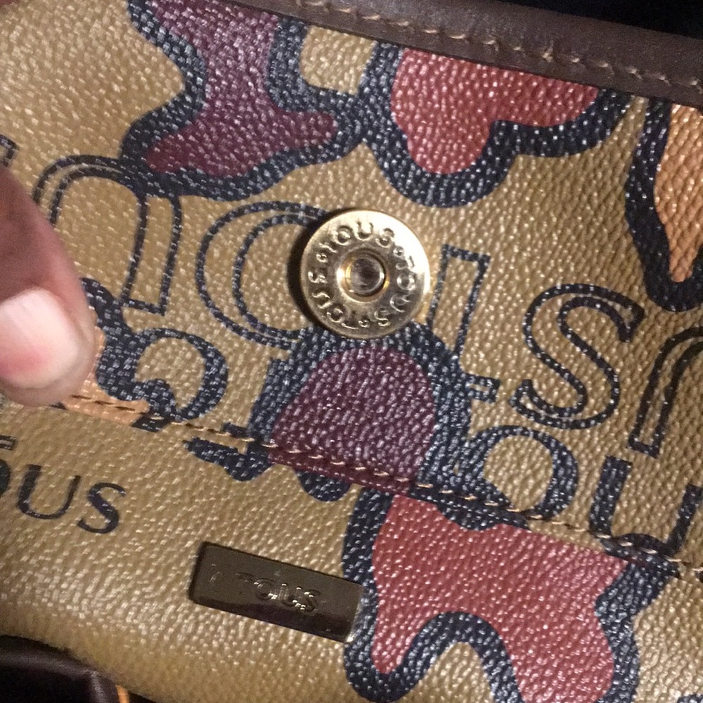 Tous medium size brown tan gray yellow hand bag - Picture 6 of 16